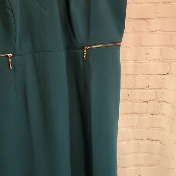 Lane Bryant teal strappy sheath dress size 26 - Picture 4 of 12